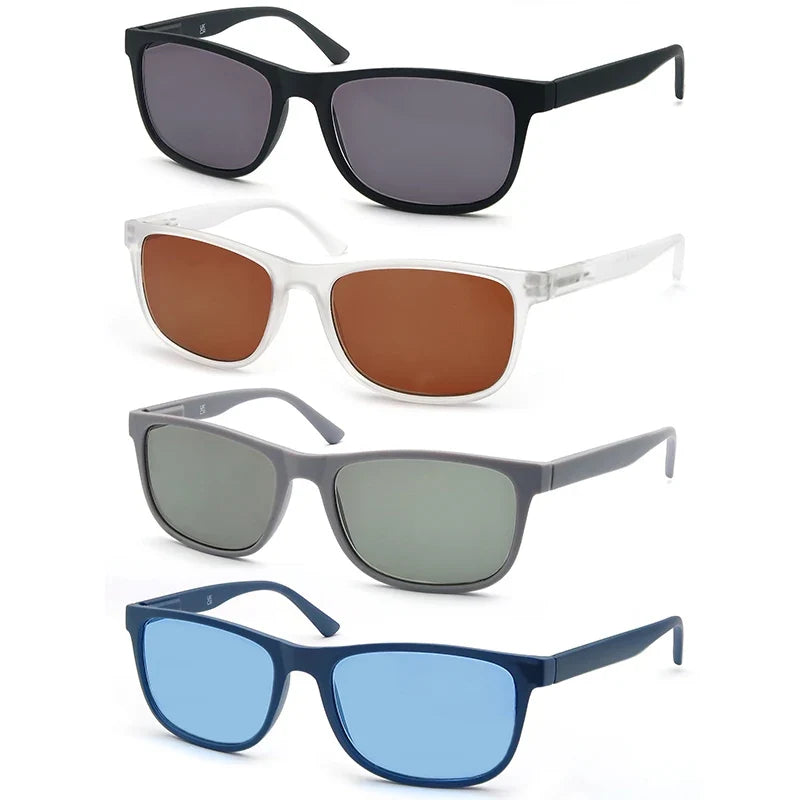 Extra-large reading sunglasses Suitable for men and women Classic square frame For outdoor use With prescription lenses.