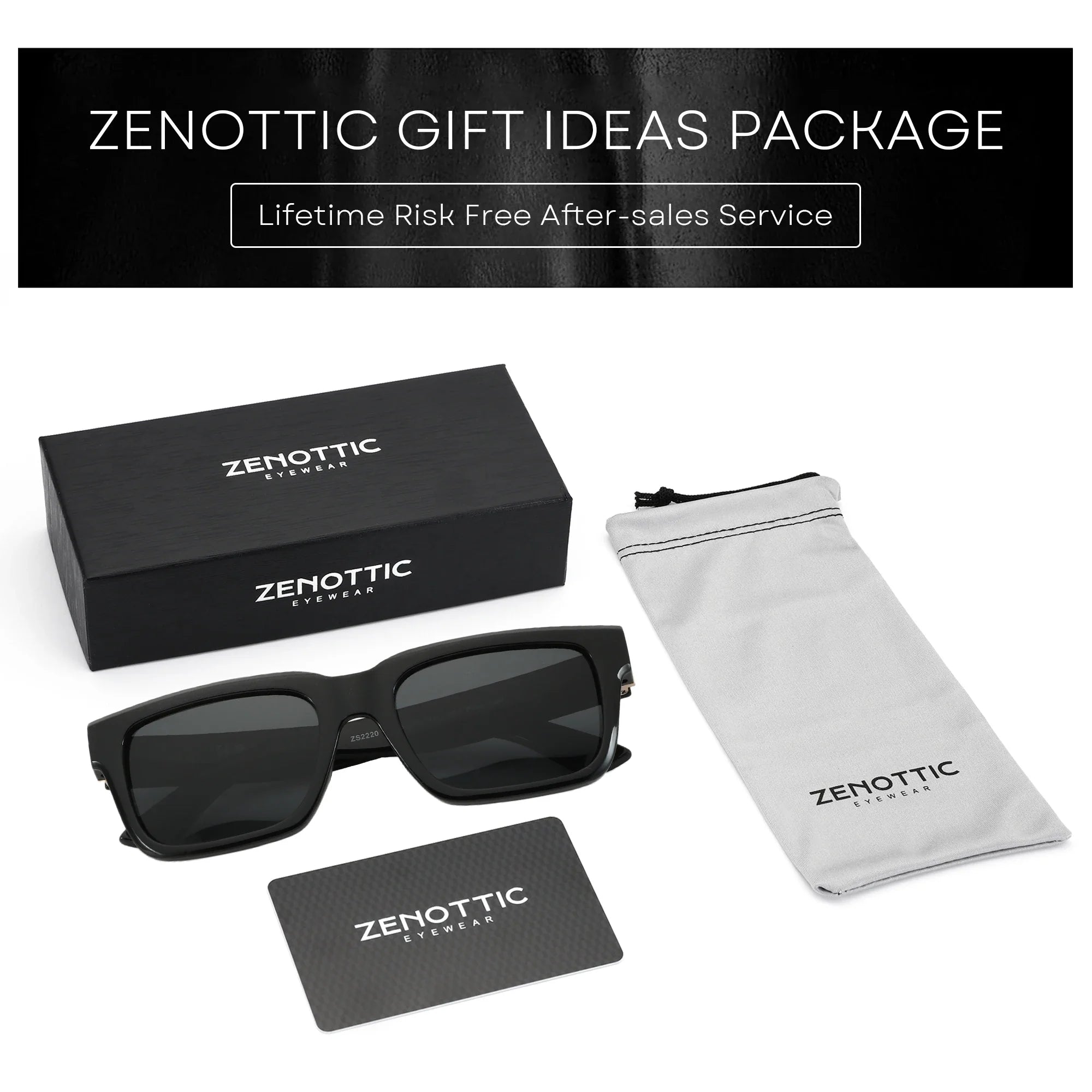 ZENOTTIC 2026 New Fashion Square Polarized Sunglasses Women Men UV400 Protection Shade Rectangle Sun Glasses