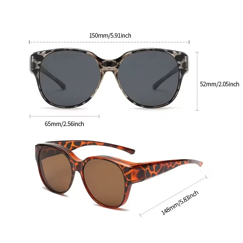2-Piece Set of Fashionable Large Frame Glasses, Suitable for Both Men and Women for Outdoor Decoration