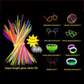 50/100PCS Glow Stick Set with 17 Accessories DIY Perfect for Vibrant Party Supplies for Concert Halloween Festivals Events‌ Part