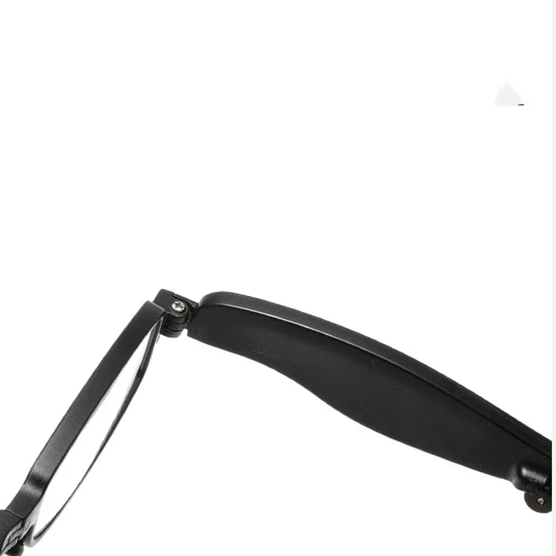 Anti blue light reading glasses, foldable and portable with leather cover, high-definition resin reading glasses