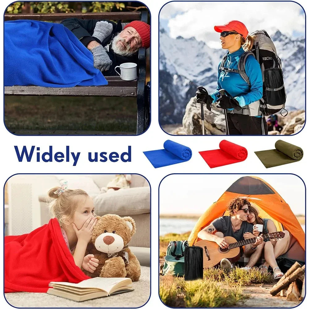 Outdoor Fleece Sleeping Bag 180xcm Single Down Sleeping Bag Inner Lining Warm Sleeping Bag Outdoor Camping and Travel Supplie5