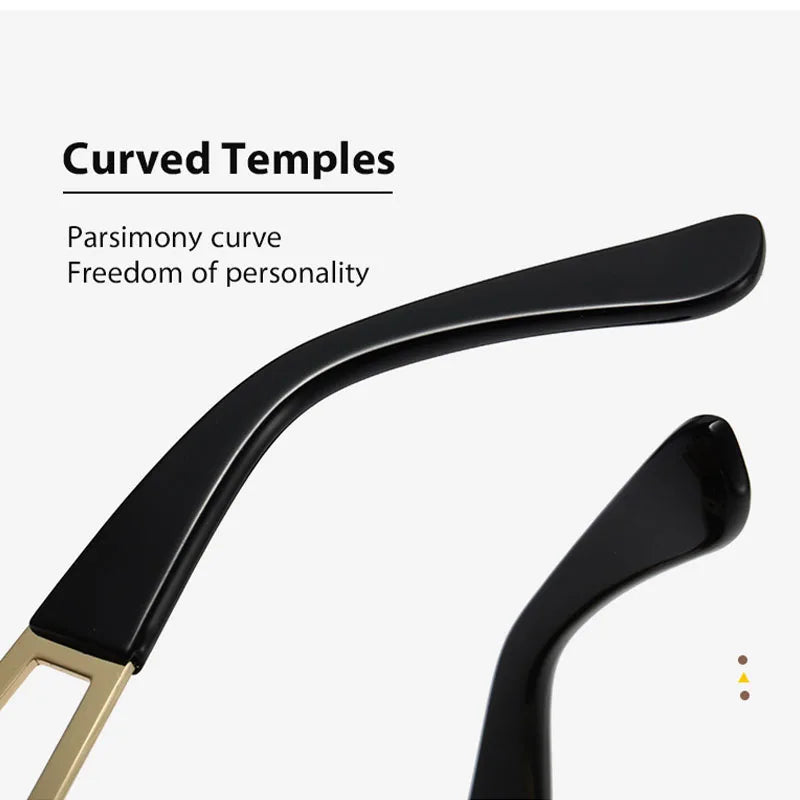 New Stylish Sunglasses with Oversized Frames, Trendy Metal Design, Perfect for Fashion Shows and Cool Street Style