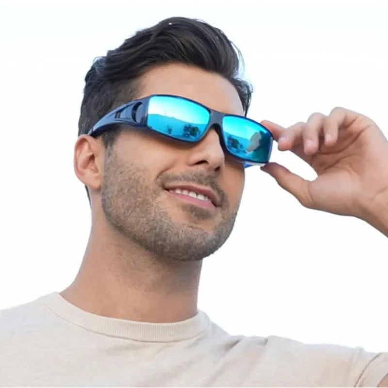 Fit Over Glasses Sunglasses for Women & Men, Stylish Design Polarized Over-Glasses UV Protection