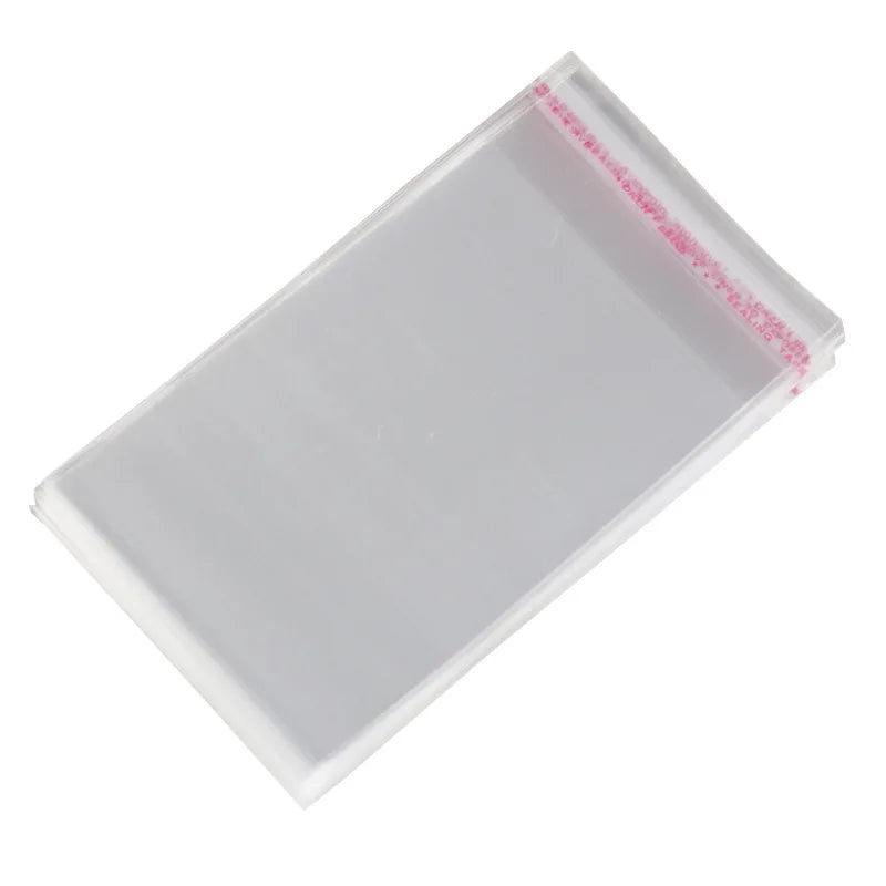 100Pcs Transparent Self-sealing Jewelry Accessories Candy OPP Self-adhesive Bag Packaging Resealable Gift Cookie Packaging Bag