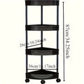 Modern 4 Tier Folding Corner Shelf Assembly Required Multifunction Storage Rack for Bathroom Kitchen Cosmetic Bath Product