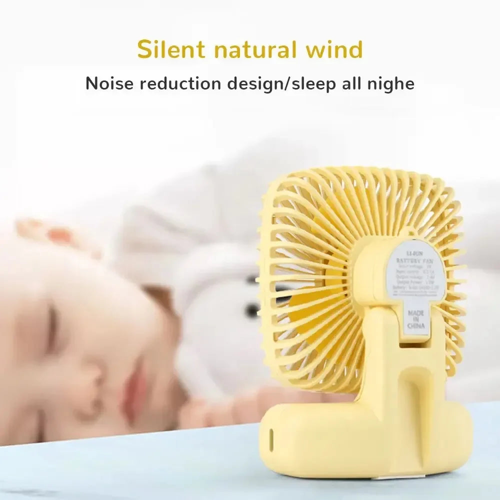 Portable Mini Handheld USB Fan Multi-functional Three Speed Quiet Cool Air Fan for Car Home Office Outdoor Summer Use