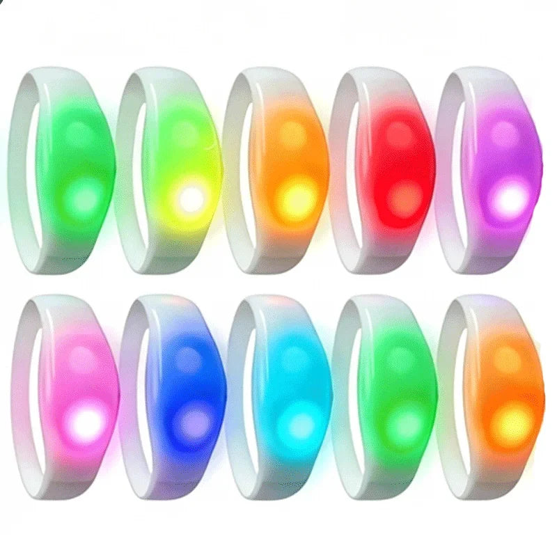 20/30/50/70/90 pcs Music & Sound Activated LED Bracelet Light up Bracelet Glow in the Dark Bracelets Wedding Party decorate
