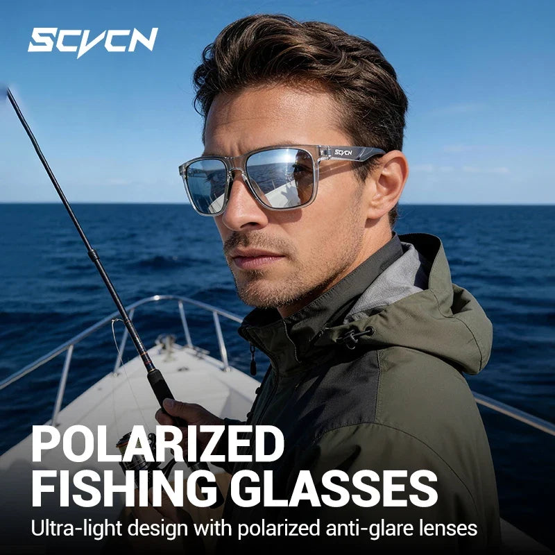 SCVCN Fashion Polarized Sunglasses for Men Outdoor Fishing Glasses Sports Bike UV400 Protection Women Bicycle Hiking Eyewear