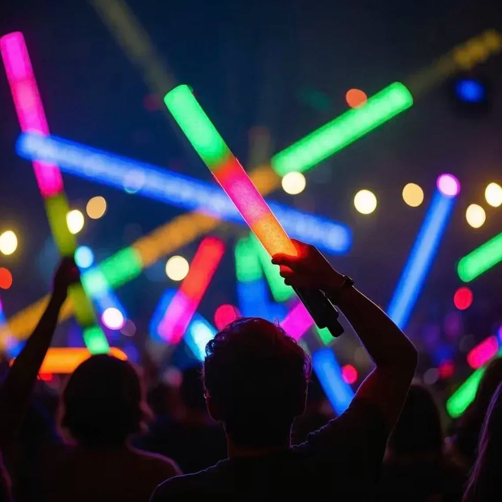 5/10/30pcs 4 Modes Colorful Foam Glow Sticks Led Flashing Glow Stick Camping Party Supplies for Raves Festival Wedding Concert