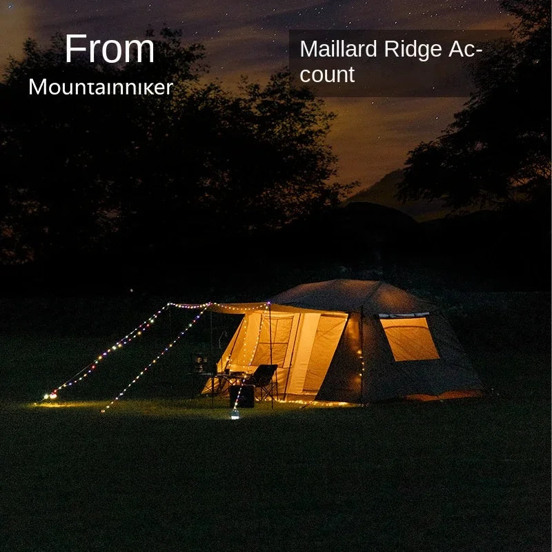 MOUNTAINHIKER One-button Tent Living Shell Shelter Ridge Tent Two Bedrooms and One Living Room Automatic Beach Outdoor Large