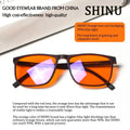 SHINU Good Sleep Blue Light Blocking Glasses Men Red Lenses Anti Green Light Eliminate Eye Strain Glasses Bluelight 078RD