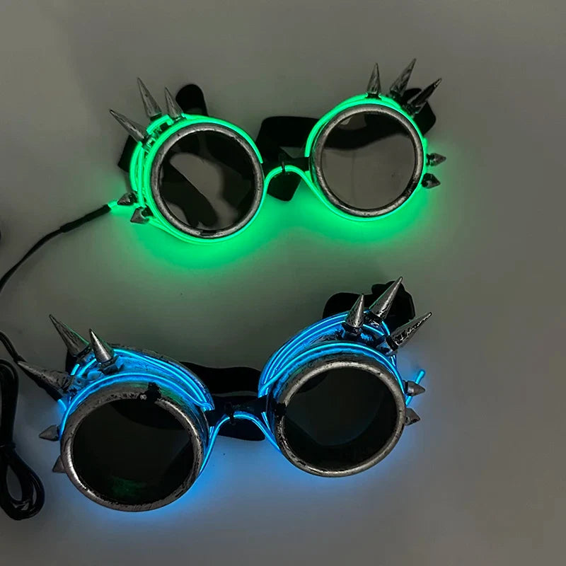 New Cool Cyberpunk Style Glasses Glowing Party Decor Luminous LED Sunglasses Lighting Up Bar Rave Music Dancing Party