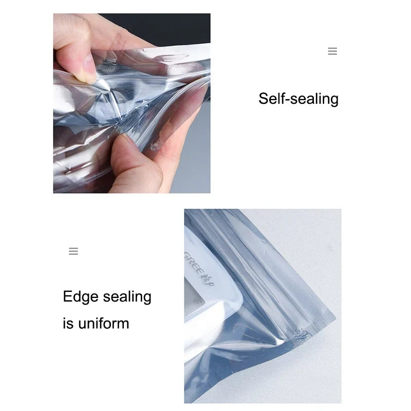 100pcs Anti Static Shielding Zip Lock Bag Resealable ESD Anti-static Instrument Chip Electronic Accessories Battery USB Pouches