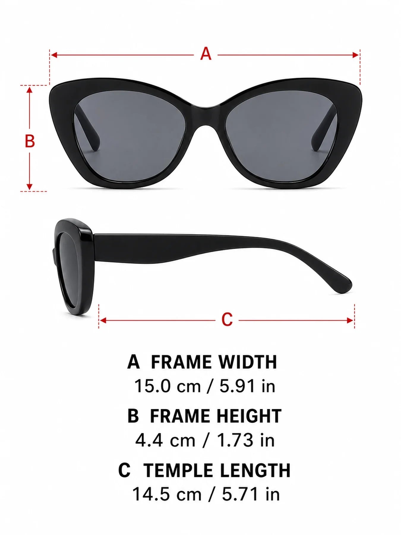 Ladies' Classic Cat Eye Sunglasses, Thick Framed Retro Trendy Outdoor Sunglasses