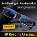 Anti Blue Light Progressive Multifocus Photochromic Reading Glasses, Dual Focus Near Far Vision Variable Focus Presbyopic Glasse
