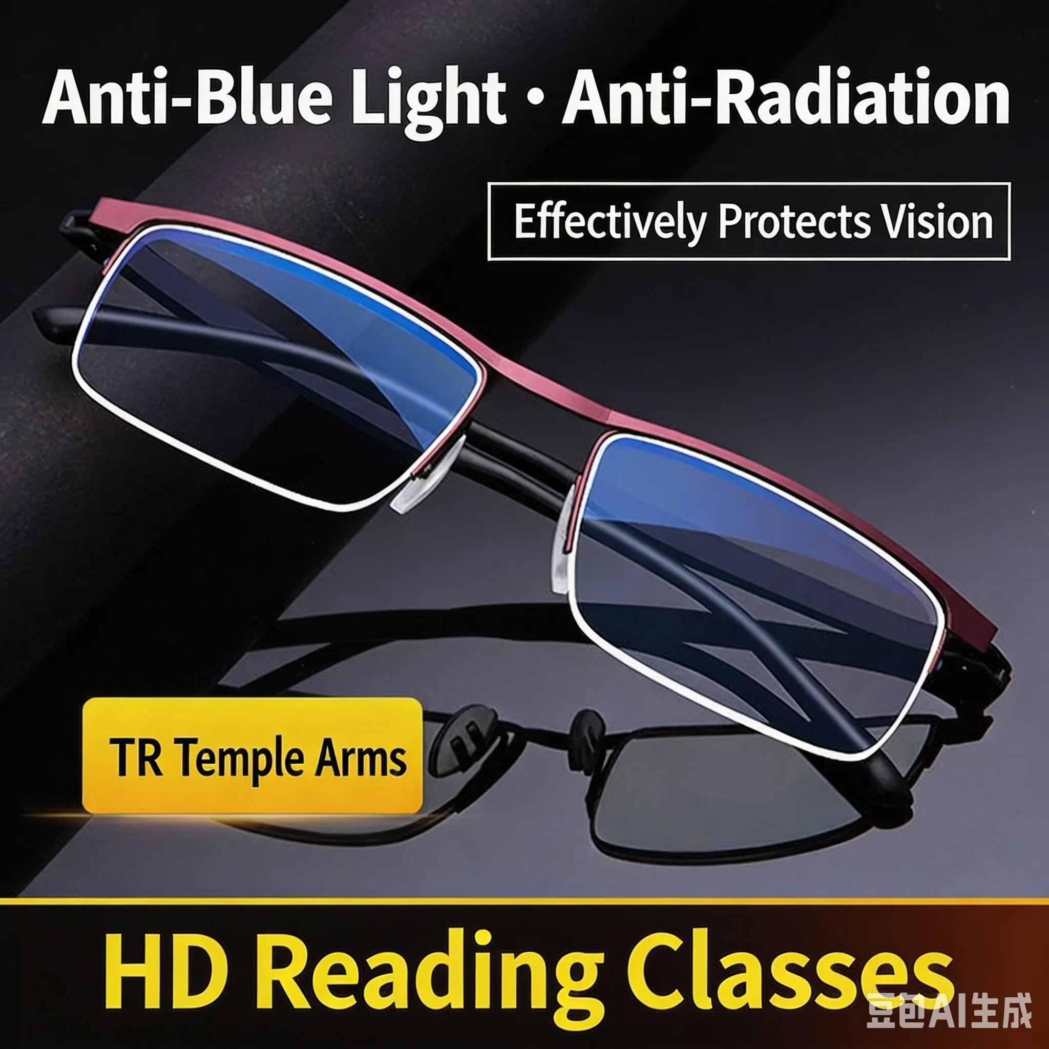 Anti Blue Light Progressive Multifocus Photochromic Reading Glasses, Dual Focus Near Far Vision Variable Focus Presbyopic Glasse
