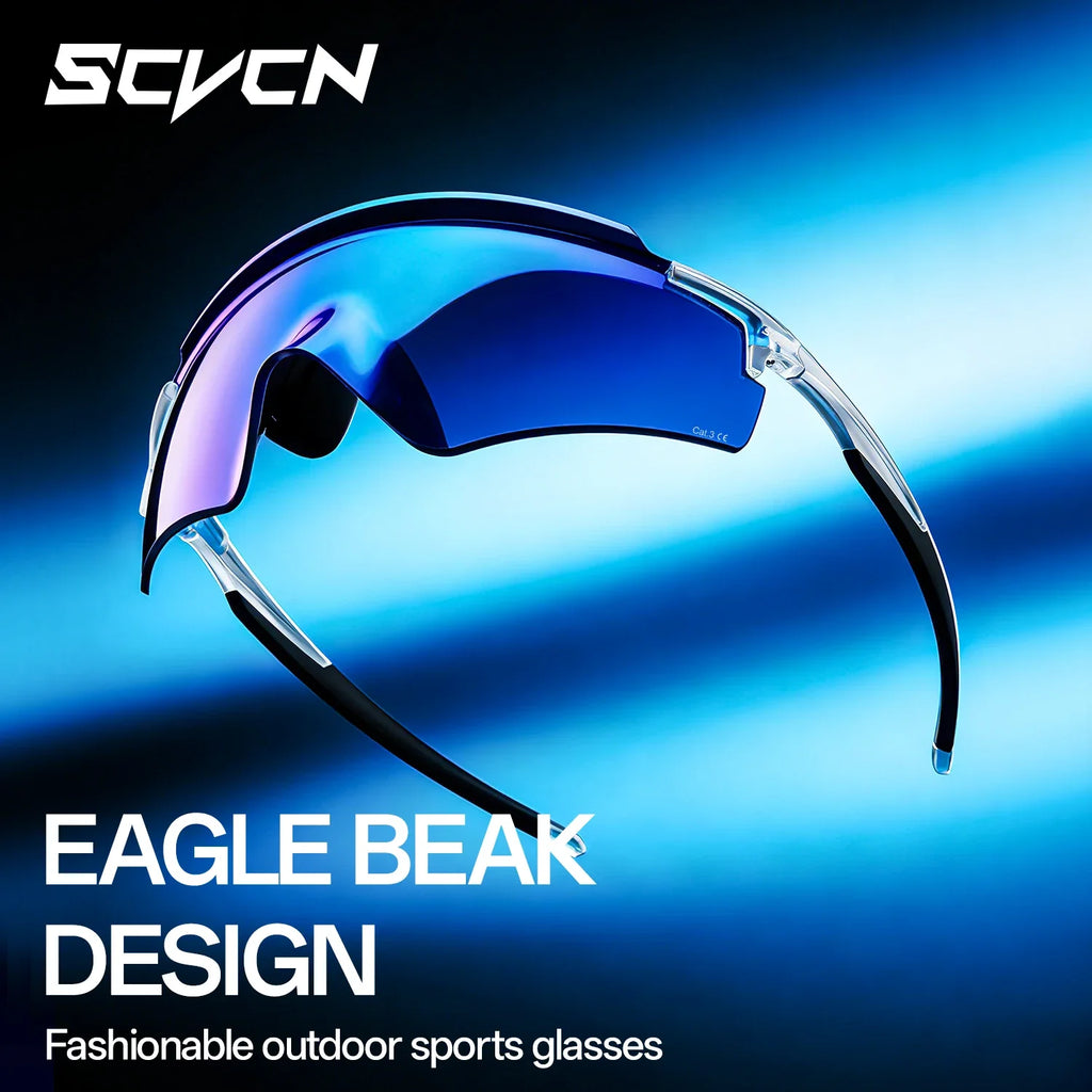 SCVCN Hydrophobic Outdoor Hiking Climbing Running Sports MTB Bike Riding Eyewear Sunglasses Men Women UV400 Photochromic Goggles