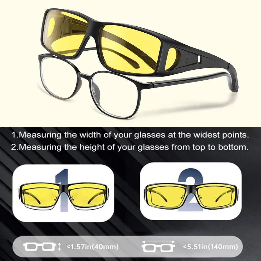CRIXALIS Polarized Fashion Sunglasses Men Night Vision For Driving AT Night Women Men Anti-reflective UV400 Protection