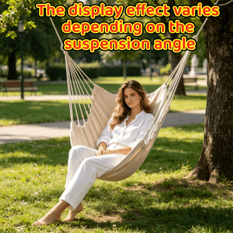 All-weather striped hanging swing chair, soft and comfortable hanging chair, suitable for indoor and outdoor use