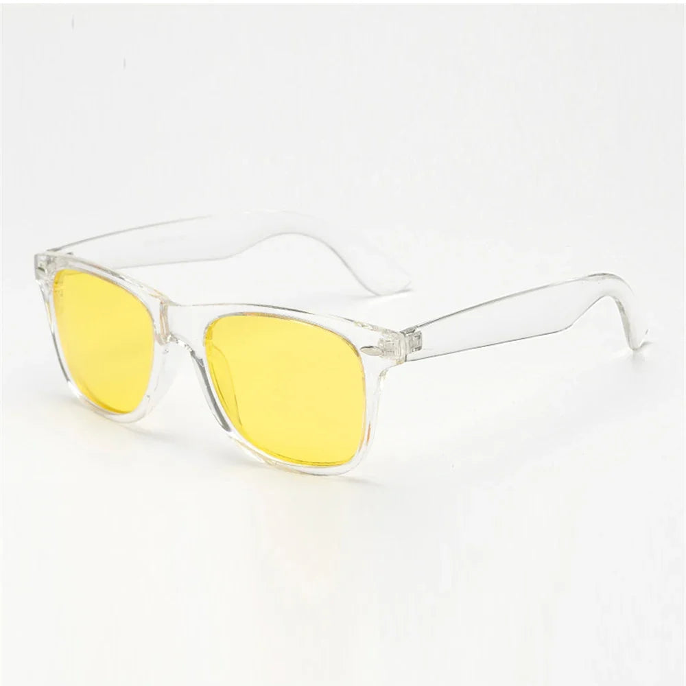 VIVIBEE Classic Night Vision Glasses Men Square Polarized Lenses UV400 Yellow Sunglasses for Women 2026 Driving Goggles
