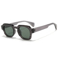 Ins Popular Trending Women Square Sunglasses Men Vintage Clear Lens Frame Rivets Punk Female Shades UV400 Male Sun Glasses