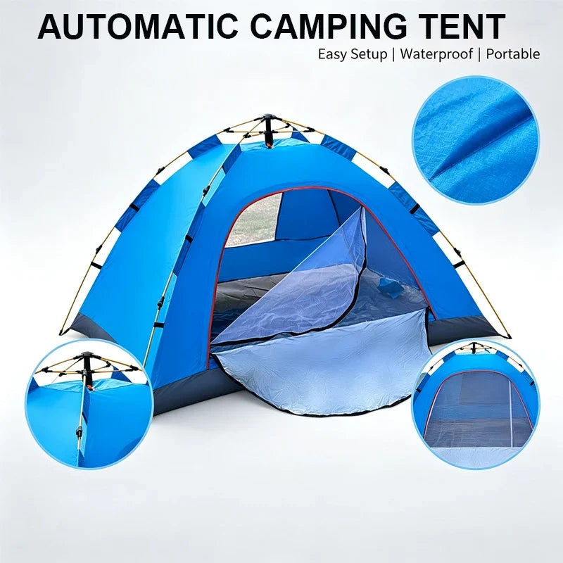 Portable Automatic Camping Tent 1-2 People Sun Protection Waterproof Instant Setup Outdoor Camping Hiking Shelter