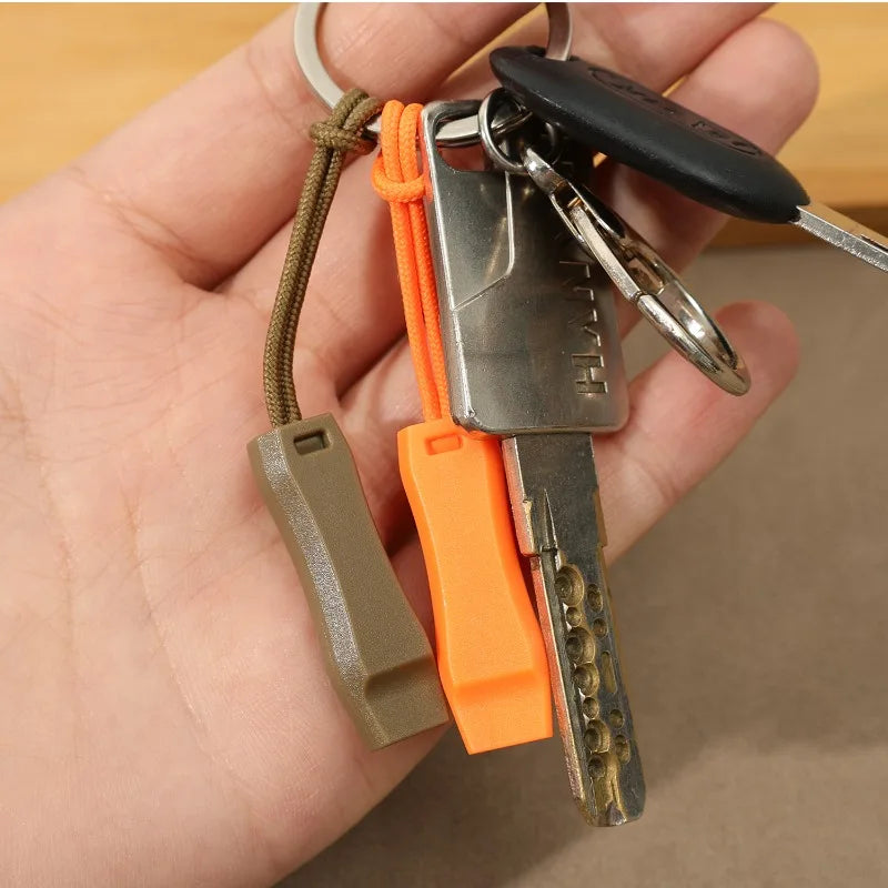 Outdoor Survival Whistle Camping Hiking Rescue Emergency Whistle Diving Survival Whistle Zipper Pull Combo for Backpack Tent