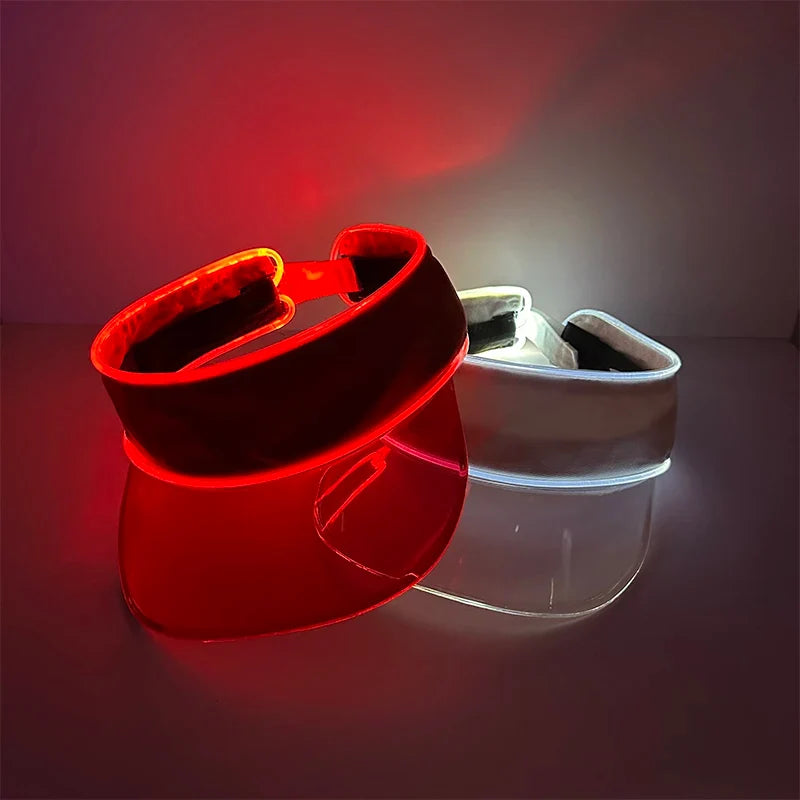 Glowing Summer Sunshade Cap Holidays Outdoor Hiking Running Sports LED Hat NightClub Rave Party Luminous Accessories Travel Hats