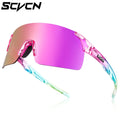 SCVCN New HD Cycling Sunglasses Sports Running Glasses Men's Women Mountain Bicycle Glasses Outdoor UV400 Bike Eyewear