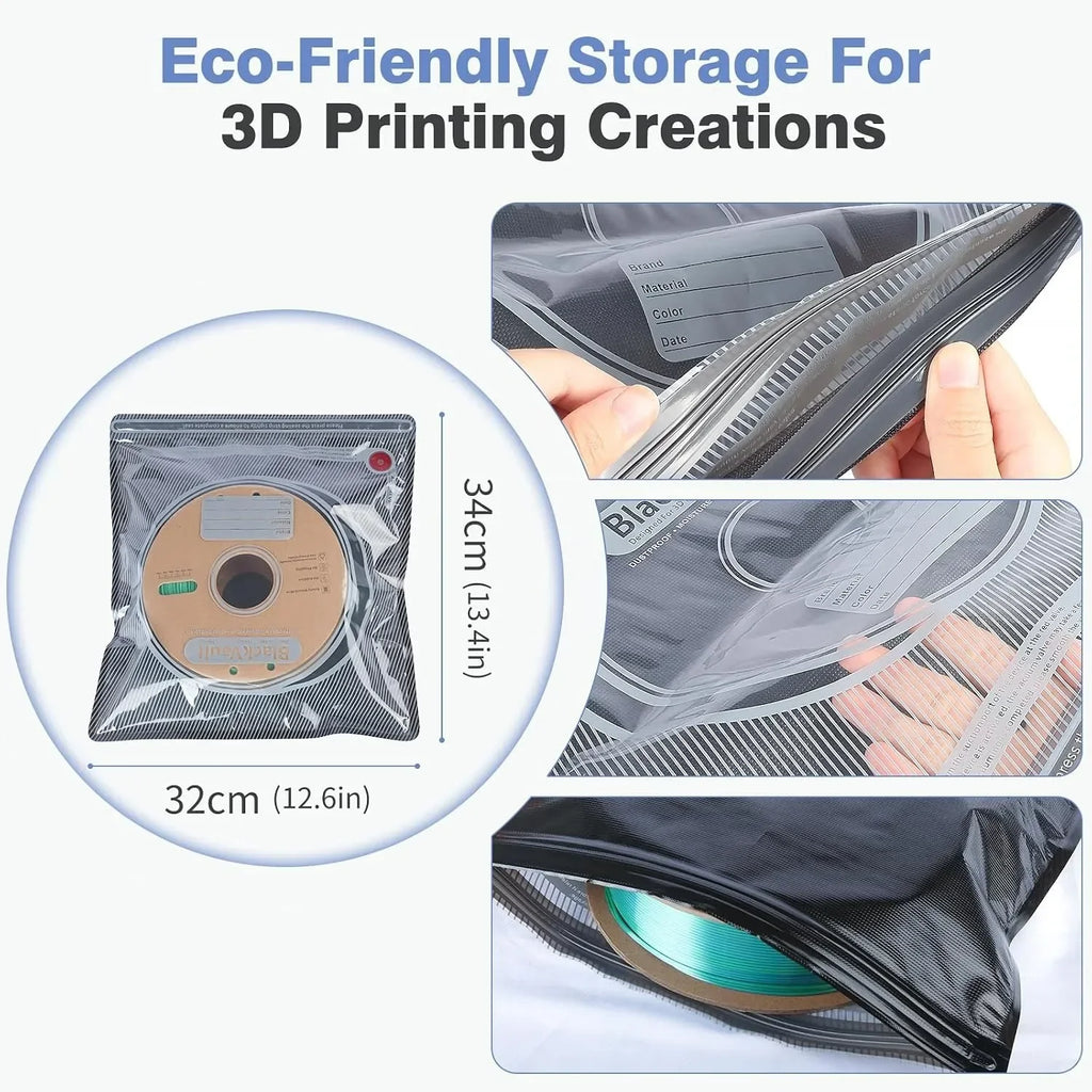 Black 3D Filament Vacuum Storage Bag Humidity Resistant Sealing Bag Keep Filament Dry Fit PLA ABS PETG TPU 3D Printer Filament