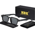 HBK Fashion Punk Sunglasses for Men Classic Square Sun Glasses Outdoor Sports Party Vacation Travel Driving Fishing Eyeglasses