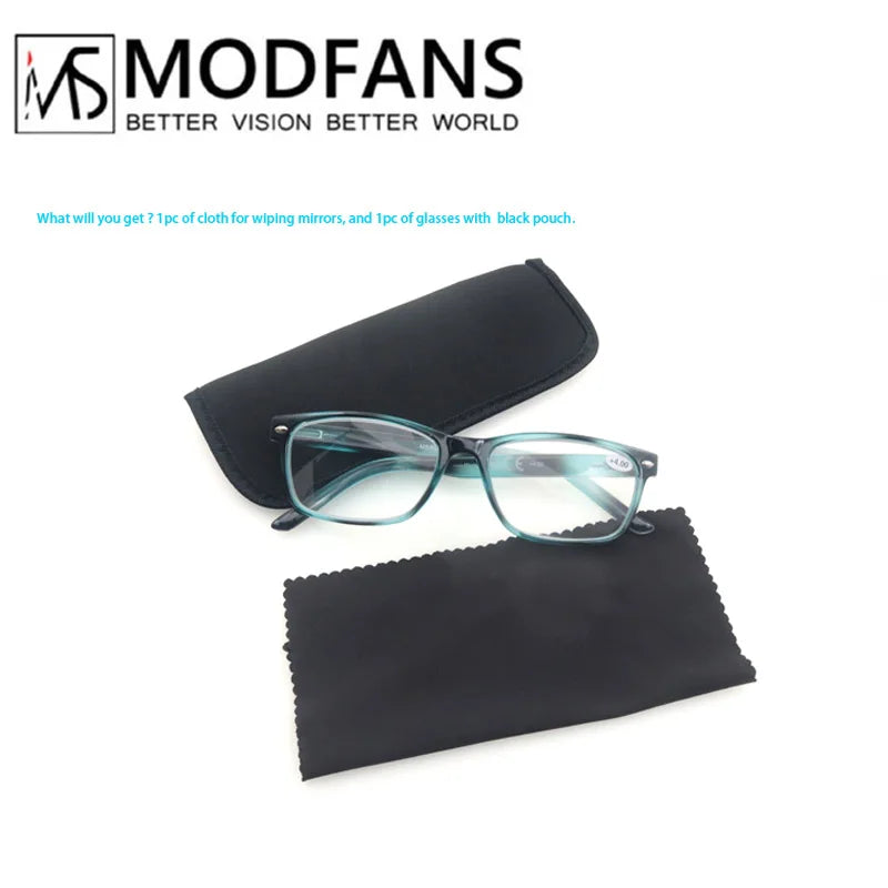 Women Reading Glasses Men Readers Eyeglasses Classic Rectangle Frame Design Flexble Spring Hinge wirh Diopter +1.0 to +4.0