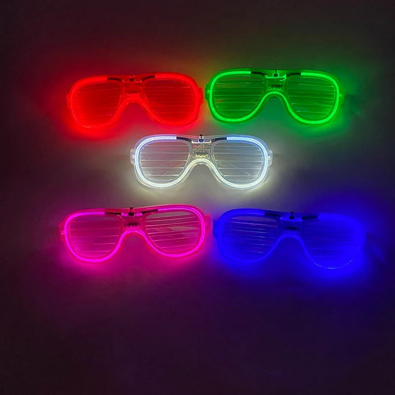 New Cool Wireless Glowing LED Light Up Glasses For Rave Festival Party Luminous Neon Mosaic Sunglasses Club Disco Eye Glasses
