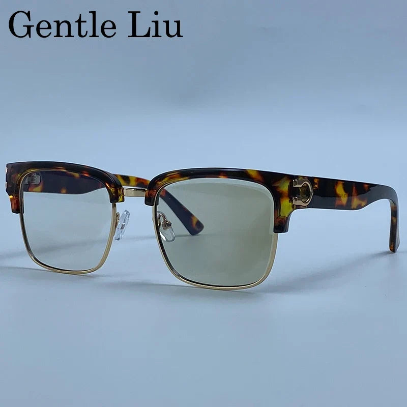 Vintage Square Photochromic Sunglasses Men Luxury Designer Black Gold Frame Driving Sun Glasses Retro Eyewear Oculos De Sol 2026