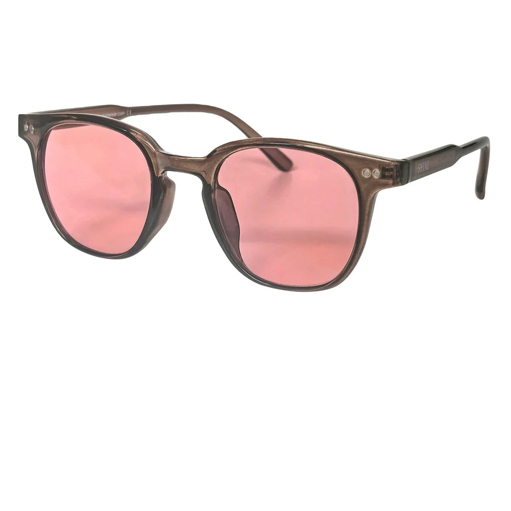 SHINU FL-41 Glasses FL41 Tint Glasses for Men & Women, Rose FL41 Lenses 480-520nm Blue Green Light Blocking Migraine Eyewear