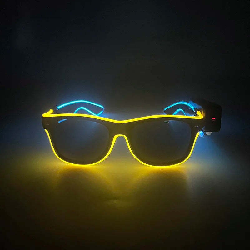 New Cool Wireless Glowing LED Light Up Glasses Luminous Neon Sunglasses For Wedding Rave Festival Party Disco Nightclub Gift