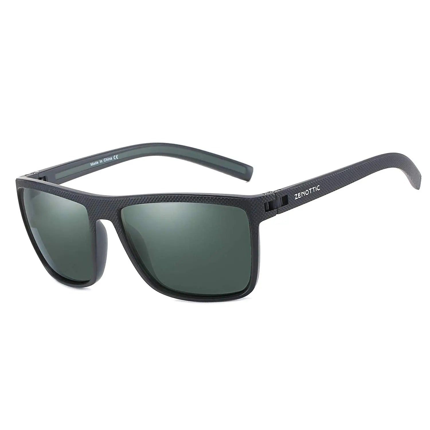 ZENOTTIC Polarized Sunglasses for Men Shades Lightweight TR90 Frame UV400 Protection Square Outdoor Trave Driving Sun Glasses