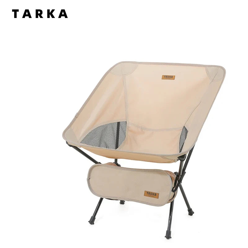 TARKA Foldable Camping Chairs Set Lightweight Folding Chair Ultralight Backpacking Moon Chairs for Garden Picnic Beach Fishing