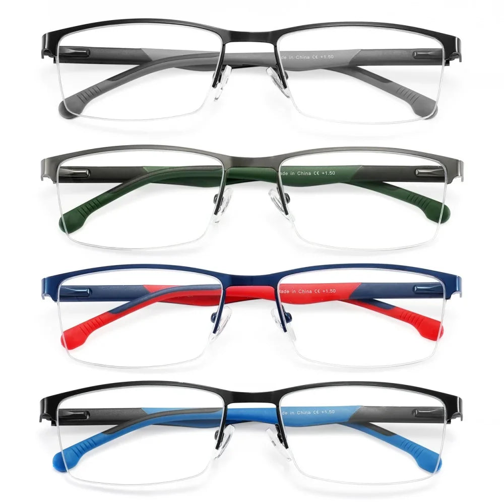 2025 NEW Men Blue light blocking Reading Glasses for Women Metal Frame Readers Magnifier Presbyopia Lens Eyewear +0.75~3.0