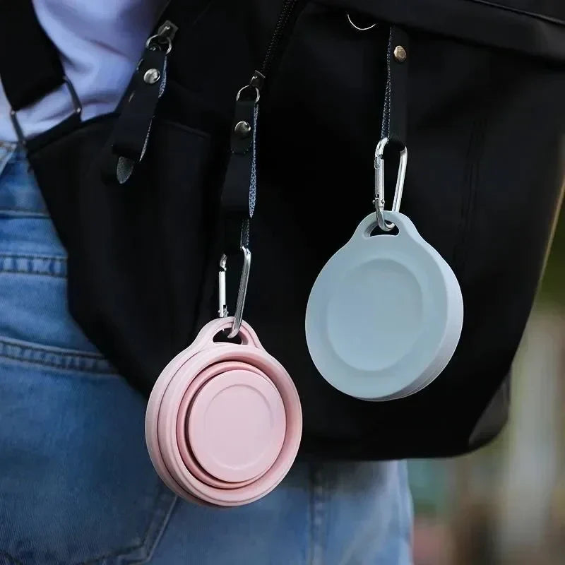 Outdoors Silicone Folding Cup with Hanging Hole Creative Water Travel Portable Washing Fashion Travel Silicone