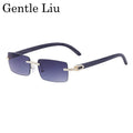 Y2K Rectangle Rimless Sunglasses Men Vintage Sun Glasses For Male 2026 Luxury Rhinestone Eyewear Punk Fashion Frameless Shades