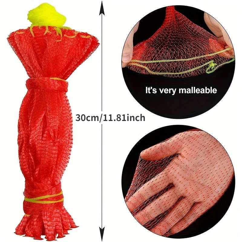 100 Pieces Heavy Duty Plastic Garden Protection Netting Non Electric for Vertical Planting Watermelon Melon Hammock with Straps