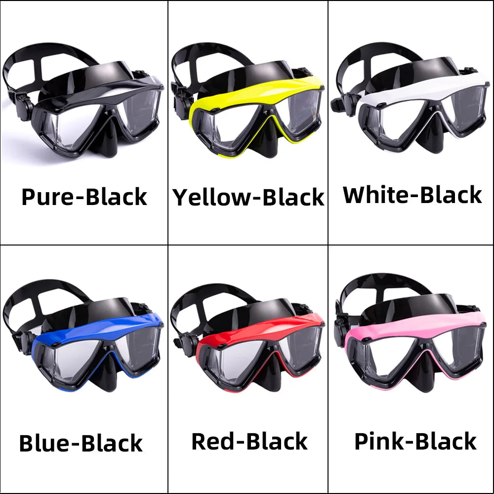 Optical Myopia Snorkel Set Diving Mask Nearsighted Swimming Goggles Short Sighted Panoramic Wide View Adults Youth -1.0To-6.0