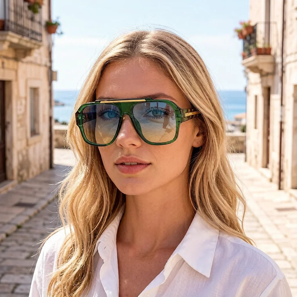 New Square Sunglasses Women Men Vintage Big Frame Shades Trending Design Luxury Sun Glasses UV400 Oversized Eyewear Gafas Oculos