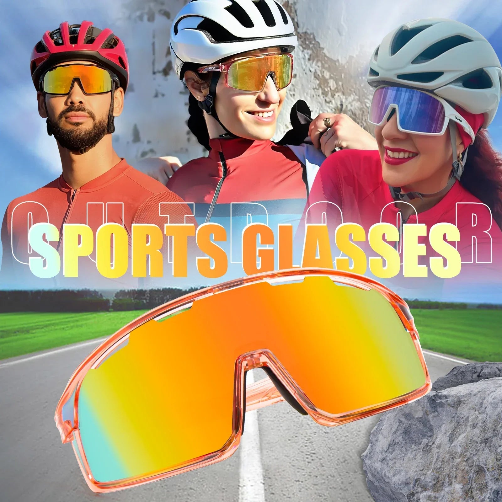 SCVCN Photochromic Glasses Cycling Sunglasses UV400 Hiking Goggles Men Outdoor Sports Glasses Women Driving Bicycle Bike Eyewear