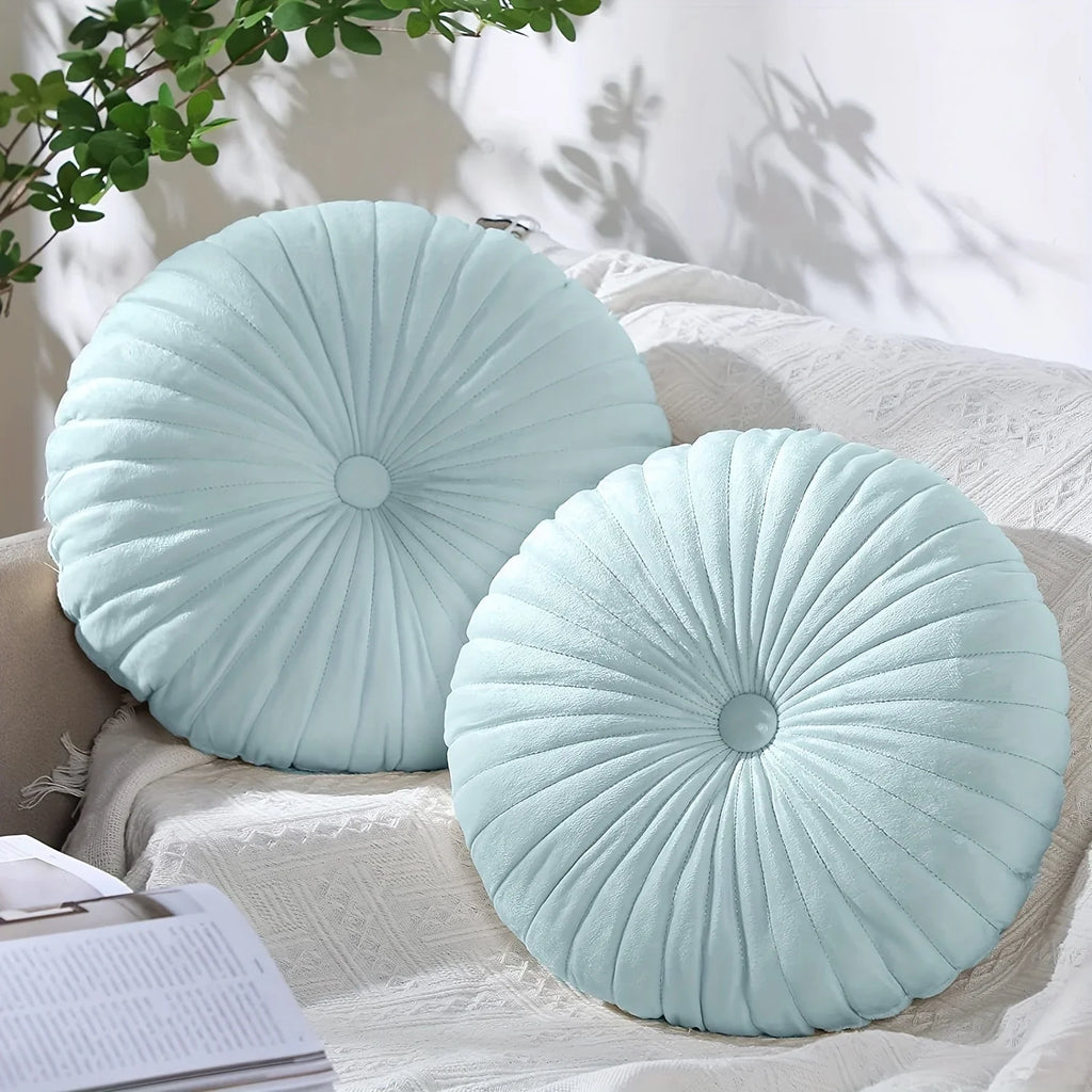 9 colors optional, round throw pillow cushion, soft and comfortable, living room bedroom sofa waist cushion thickened
