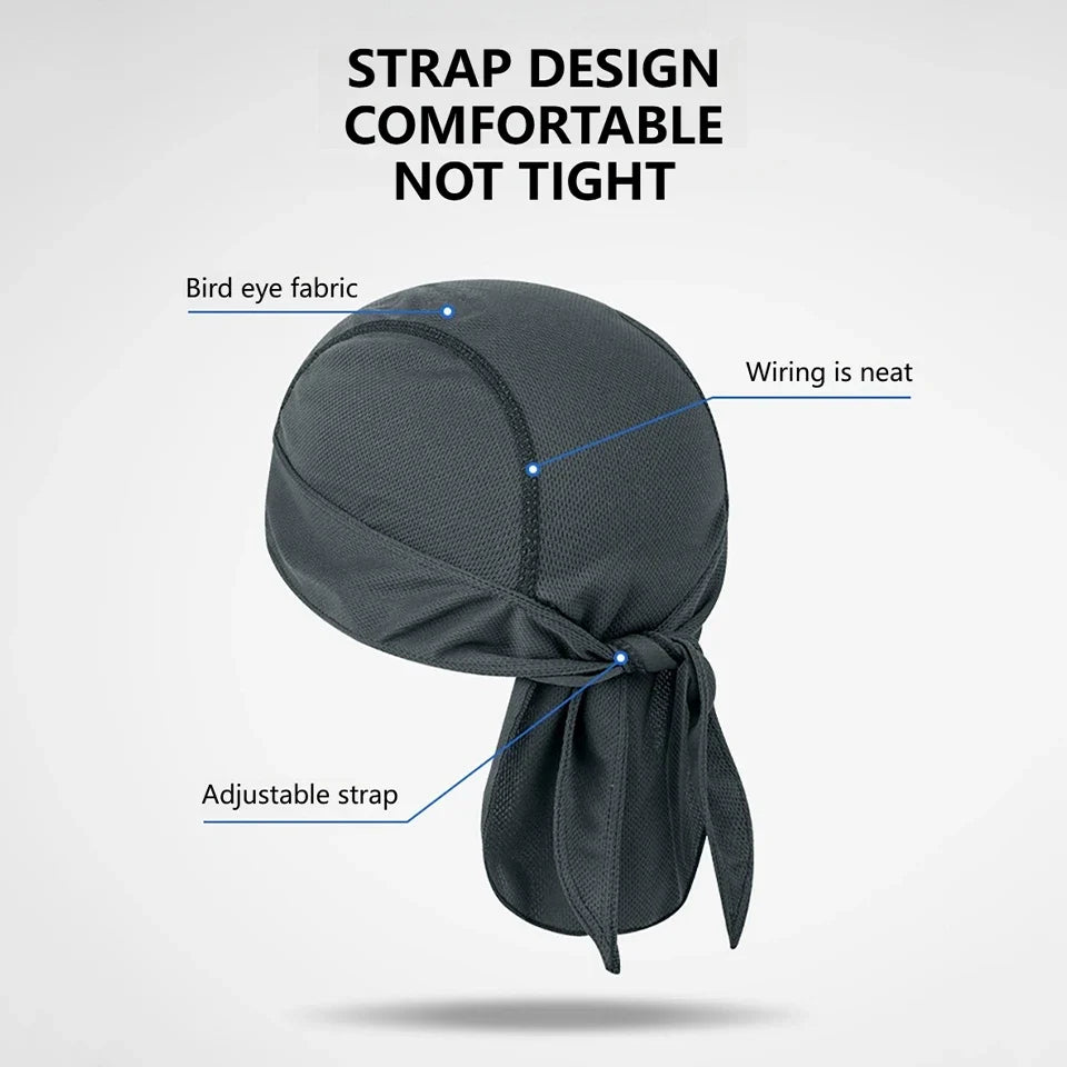 KoKossi Summer Breathable Mesh Hat Quick-dry Headscarf Sun Protection Sweat-wicking Sports Outdoor Riding Cycling Headband