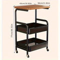 Movable and Rotatable Universal Wheels with Desktop Storage Rack - Multi-Functional Rolling Storage Cart