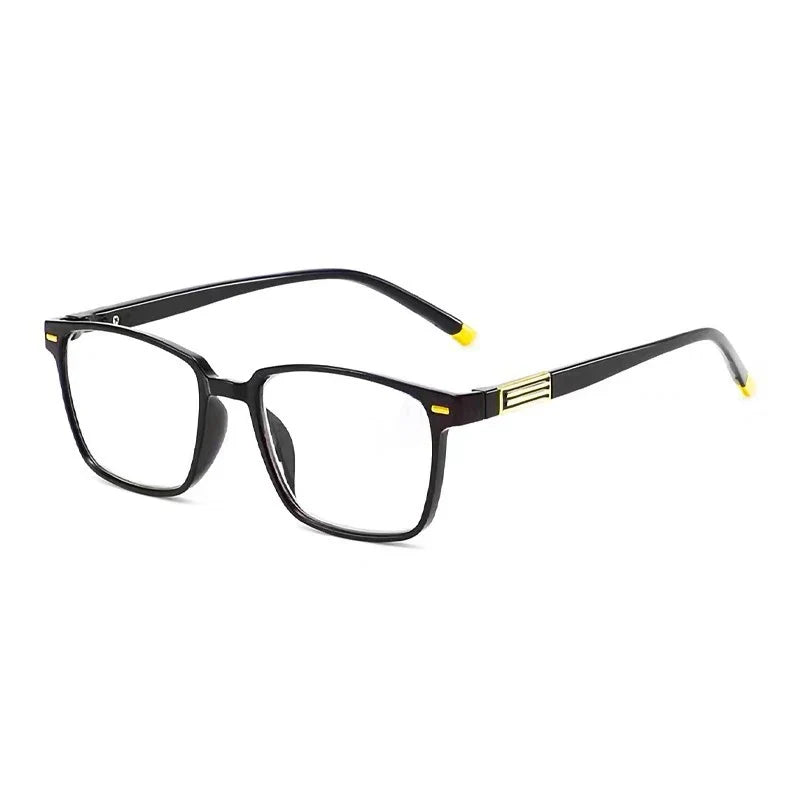 Square-framed reading glasses, anti-blue light and anti-fatigue, specially designed for middle-aged and elderly people, unisex.